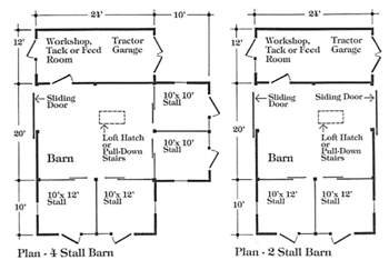 Barn Plans, Stable Designs, Building Plans For Horse Housing ...