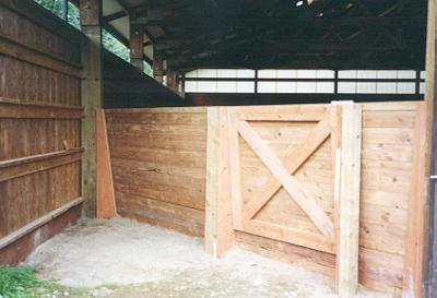 Gate on an angled wall