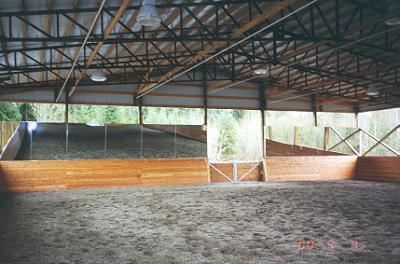 Mirrors in a covered arena