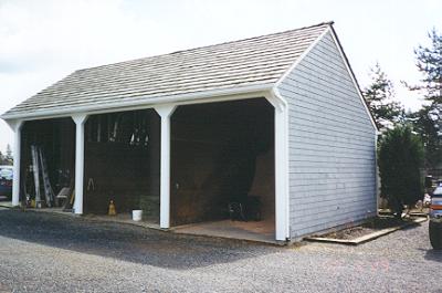 Three bay storage shed